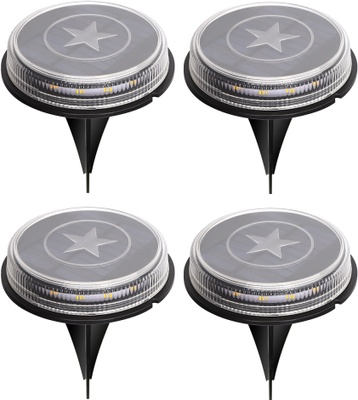 Pack 4 luz solar led suelo jardin Aigostar 3200K Luz